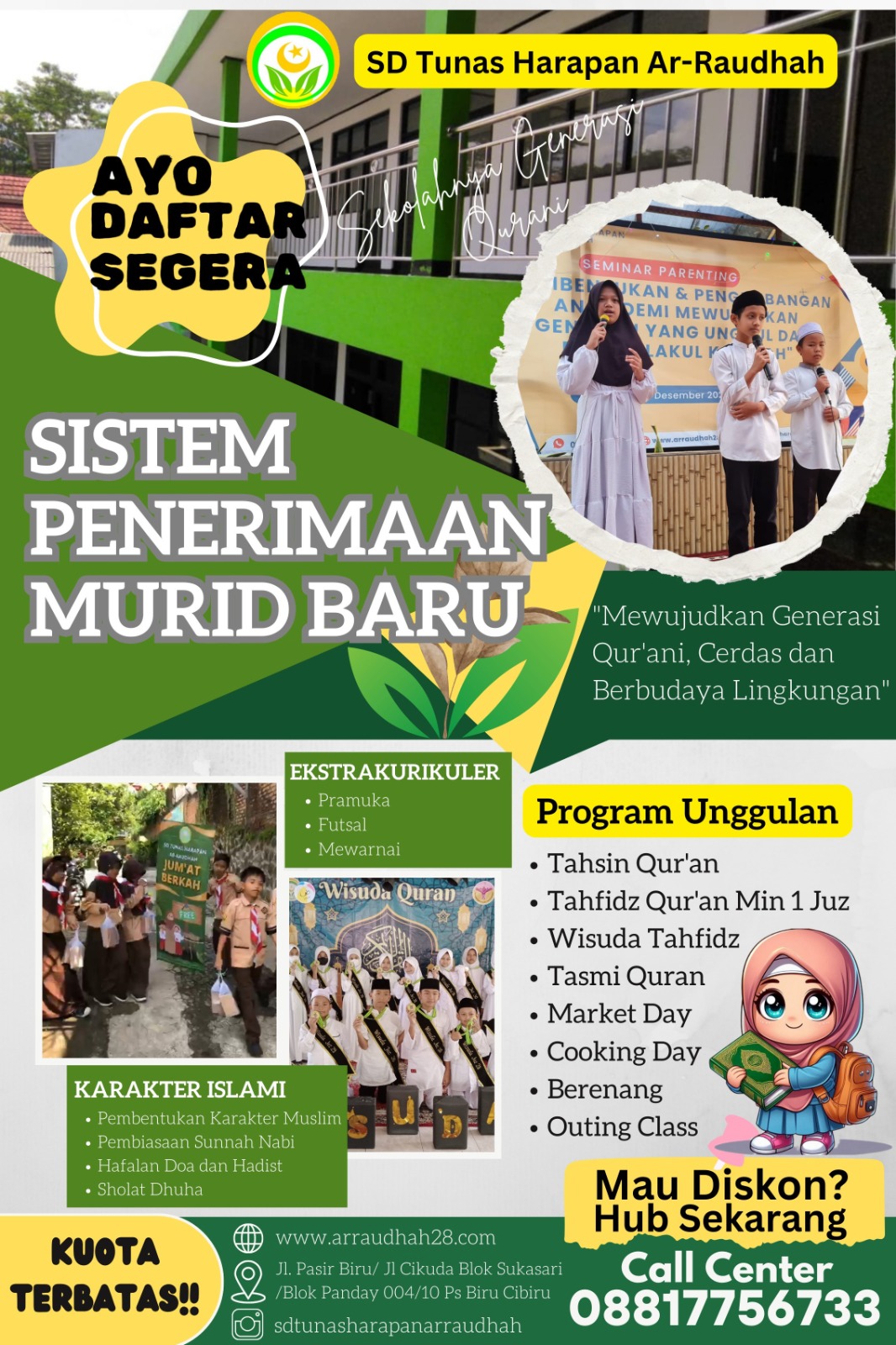 SD Tunas Harapan Ar-Raudhah Membuka Penerimaan Murid Baru Tahun Ajaran 2026/2027